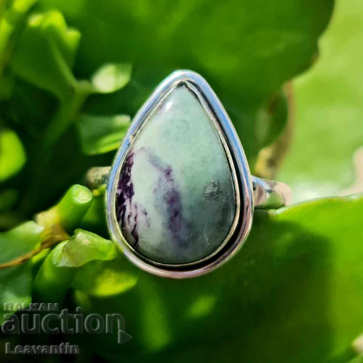 Silver ring with Kammererite with price 96.00 BGN | € 49.08