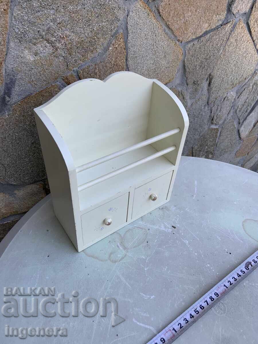 КУТИЯ ШКАФЧЕ ИГРАЧКА ЗА КУКЛИ ДЪРВО - 7