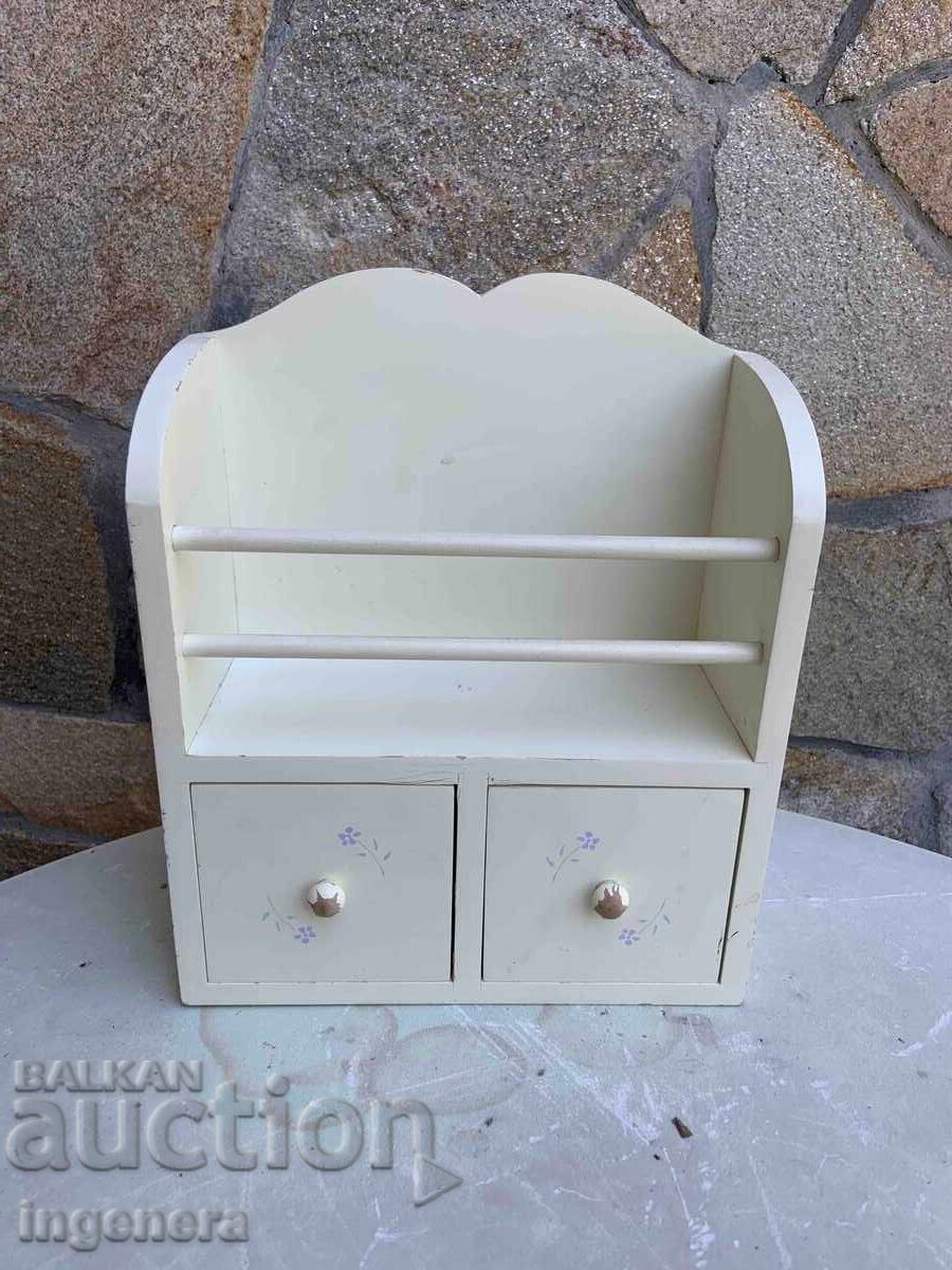 КУТИЯ ШКАФЧЕ ИГРАЧКА ЗА КУКЛИ ДЪРВО