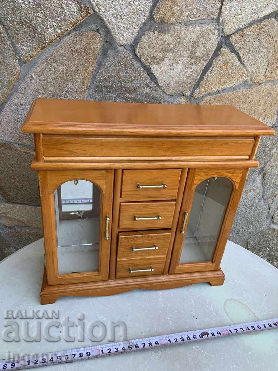 DULAP DULĂPUIE CUTIE PENTRU BIJUTERII LEMN - 325 X 115 X 310 MM cu preț 79.00 BGN | € 40.39