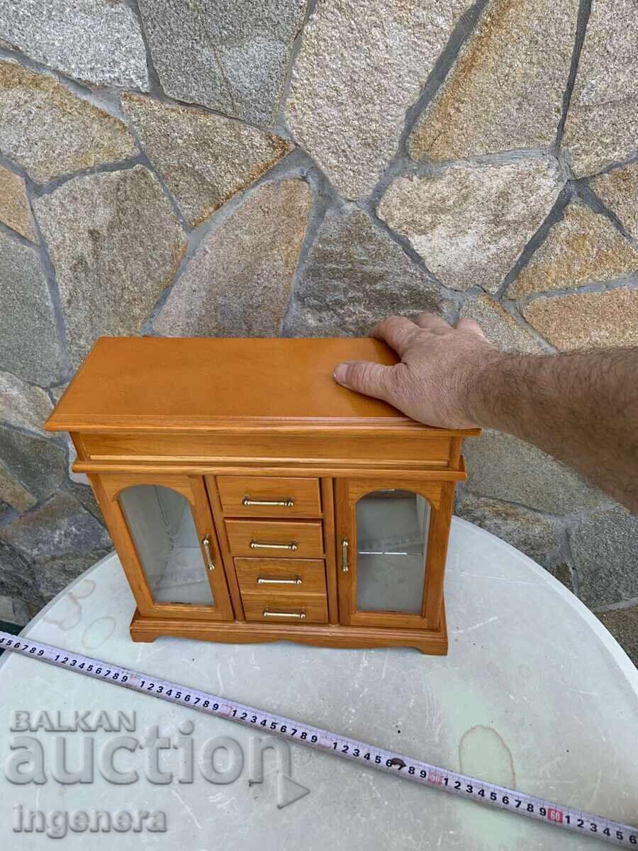 Licitație DULAP DULĂPUIE CUTIE PENTRU BIJUTERII LEMN - 325 X 115 X 310 MM