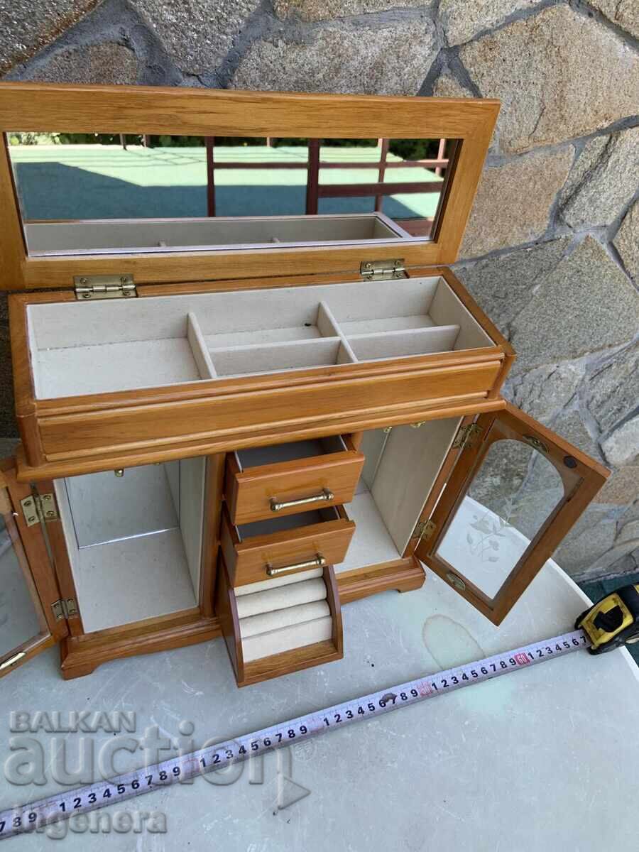 DULAP DULĂPUIE CUTIE PENTRU BIJUTERII LEMN - 325 X 115 X 310 MM - 5