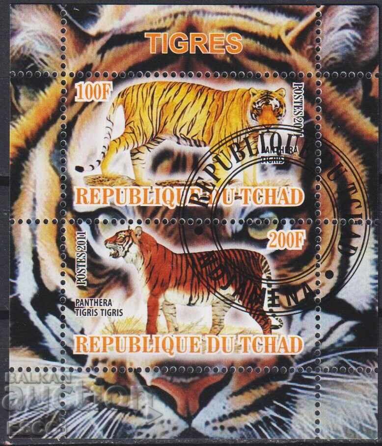 Bloc timbrat Fauna Tigri 2011 din Ciad Bloc timbrat Fauna Tigri 2011 din Ciad