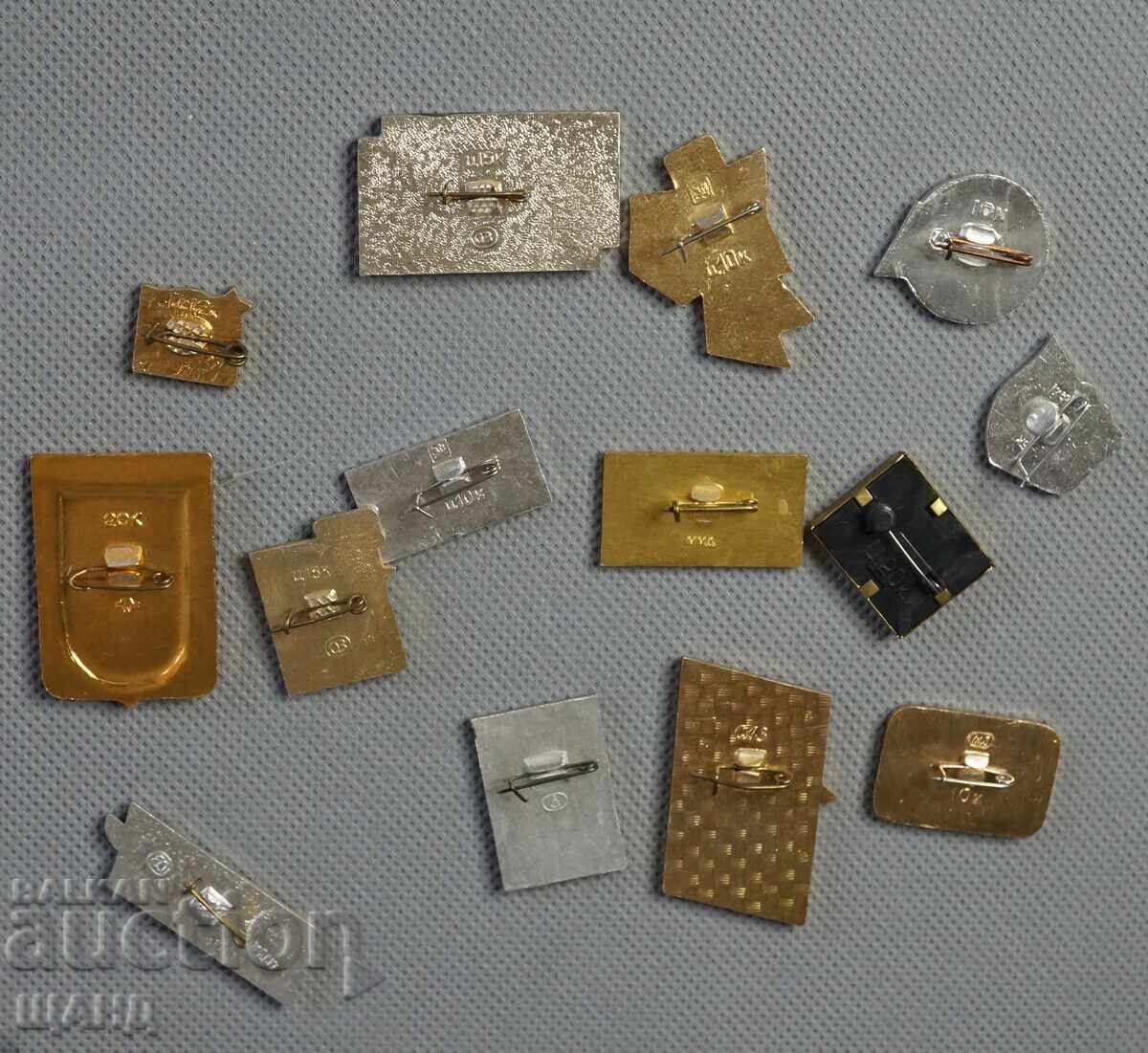 Lot 14 Old Russian Badges, Signs, Cities, Monuments, Lenin with price 7.95 BGN | € 4.06 Lot 14 Old Russian Badges, Signs, Cities, Monuments, Lenin with price 7.95 BGN | € 4.06