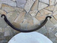 CUȚIT DE GHILOTINĂ, LAMĂ FORJATĂ MANUAL, ANTIC