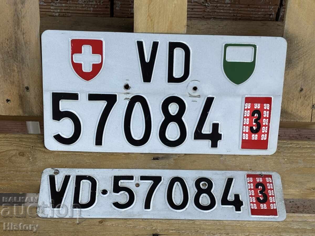 Ελβετικές πινακίδες/αριθμοί κυκλοφορίας αυτοκινήτου με τιμή 40.00 BGN | € 20.45