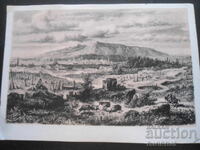 Carte poștală veche, Sofia la poalele Vitoshei în anul 1887