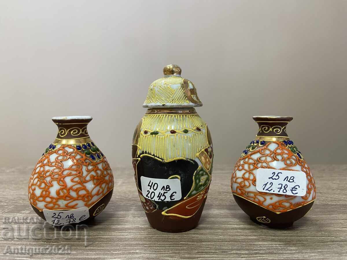 Δημοπρασία Σετ ιαπωνικών βάζων τύπου Satsuma Δημοπρασία Σετ ιαπωνικών βάζων τύπου Satsuma