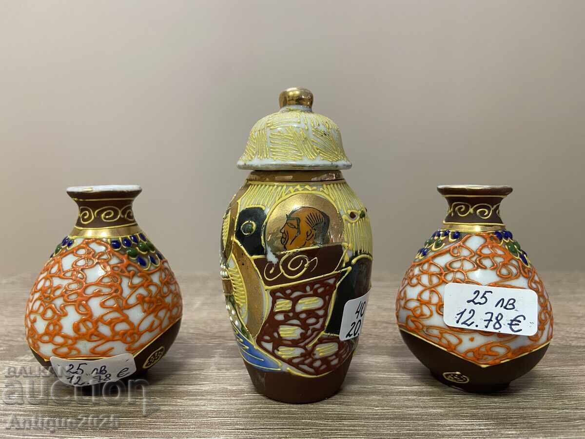 Σετ ιαπωνικών βάζων τύπου Satsuma - 5 Σετ ιαπωνικών βάζων τύπου Satsuma - 5