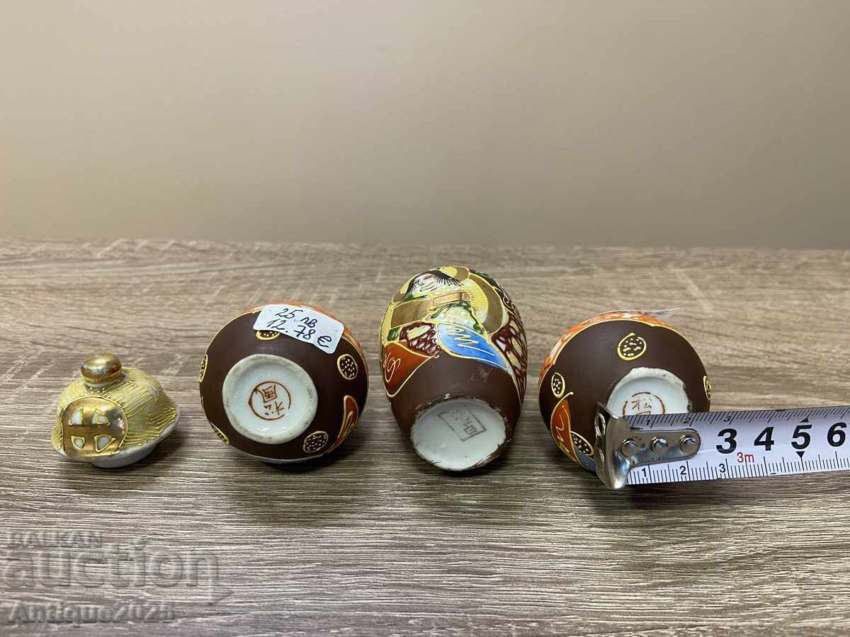 Σετ ιαπωνικών βάζων τύπου Satsuma - 6 Σετ ιαπωνικών βάζων τύπου Satsuma - 6