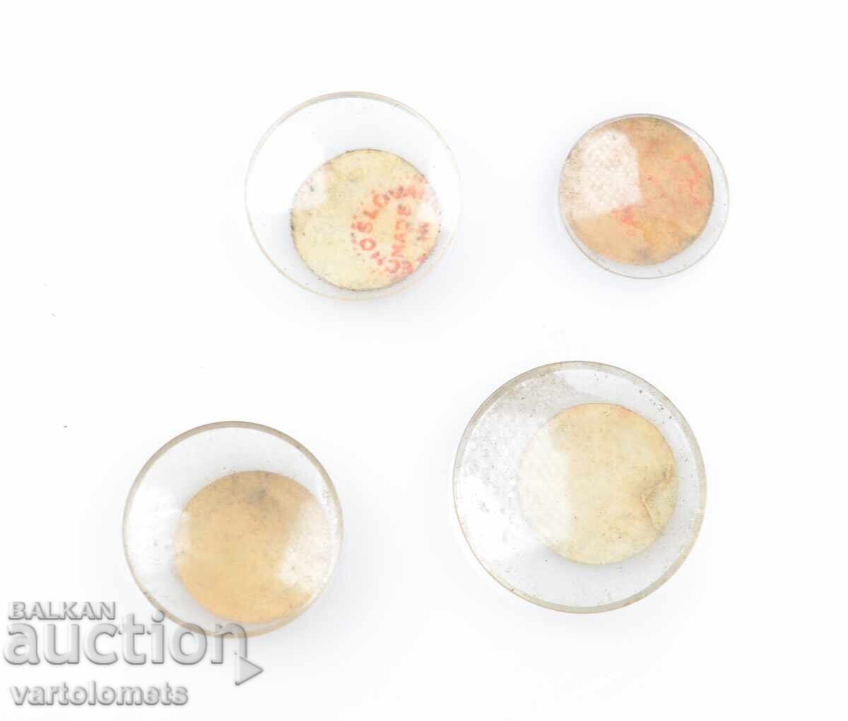 Auction  Lot of 4 watch glasses Swiss made