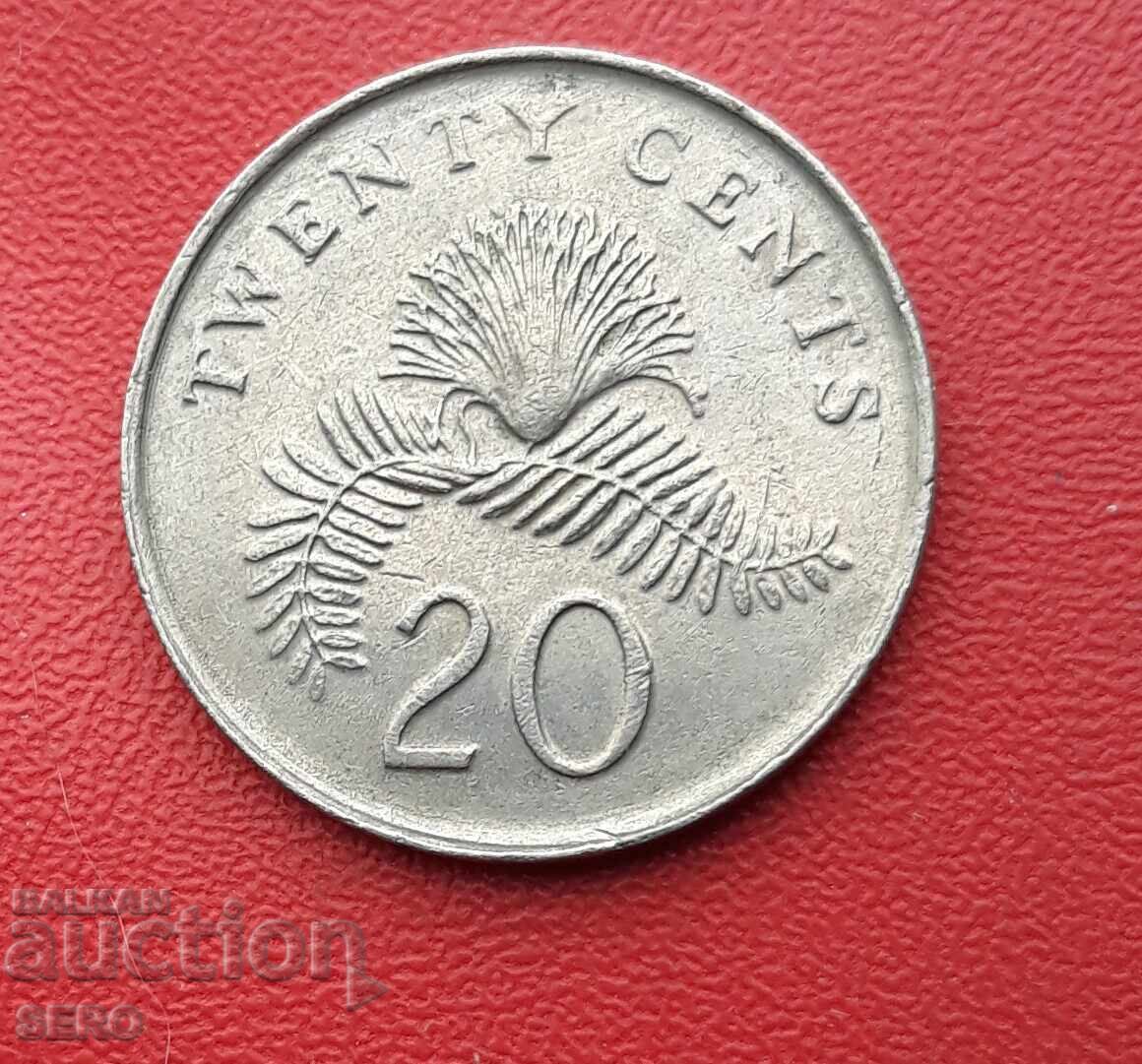 Сингапур-20 цента 1991 Сингапур-20 цента 1991