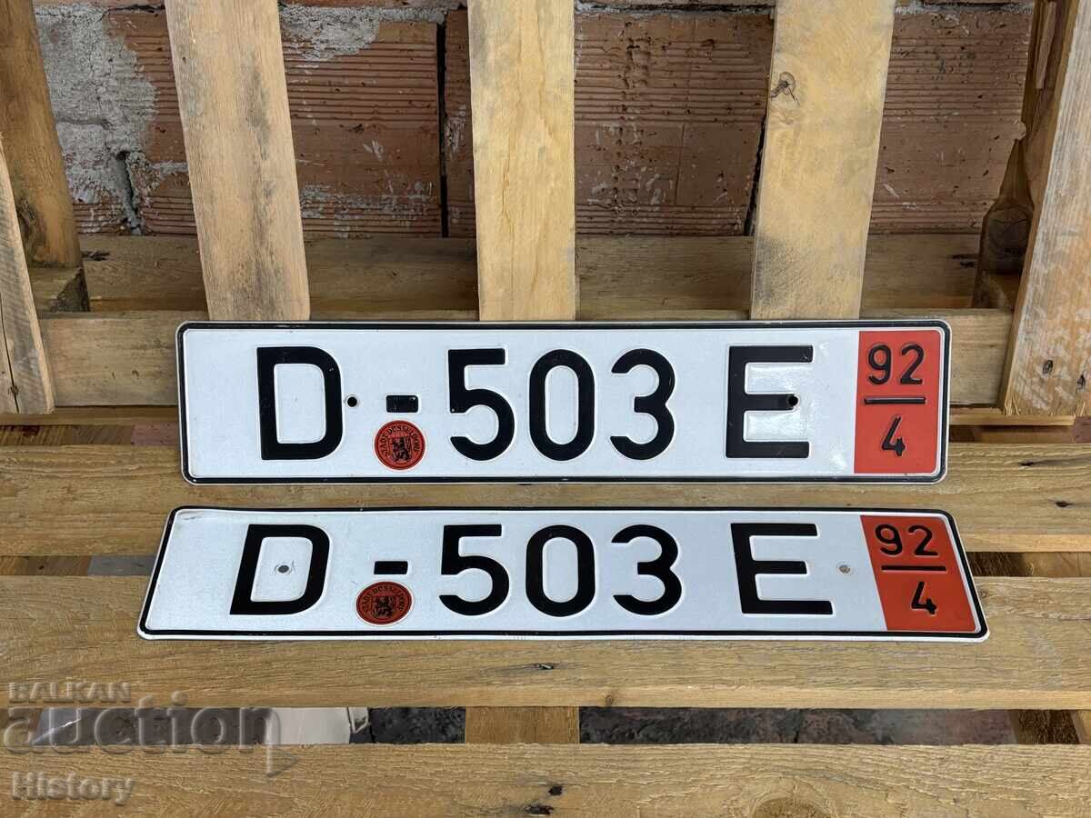 Γερμανικές πινακίδες/αριθμοί κυκλοφορίας αυτοκινήτων με τιμή 25.00 BGN | € 12.78 Γερμανικές πινακίδες/αριθμοί κυκλοφορίας αυτοκινήτων με τιμή 25.00 BGN | € 12.78