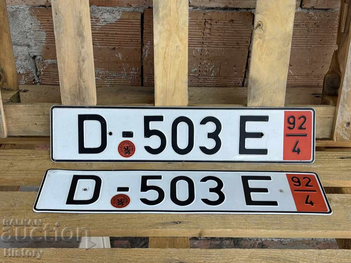 Γερμανικές πινακίδες/αριθμοί κυκλοφορίας αυτοκινήτων Γερμανικές πινακίδες/αριθμοί κυκλοφορίας αυτοκινήτων