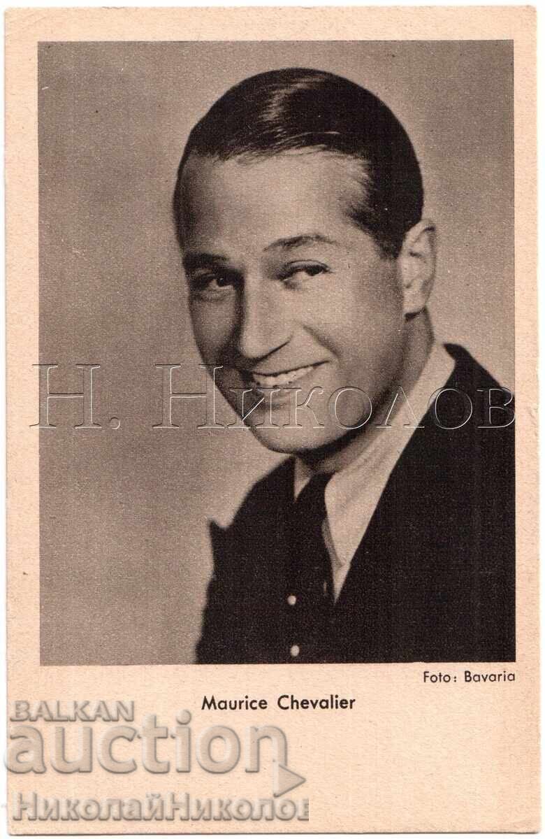 OLD MOVIE CARD ACTOR MAURICE CHEVALIER E360