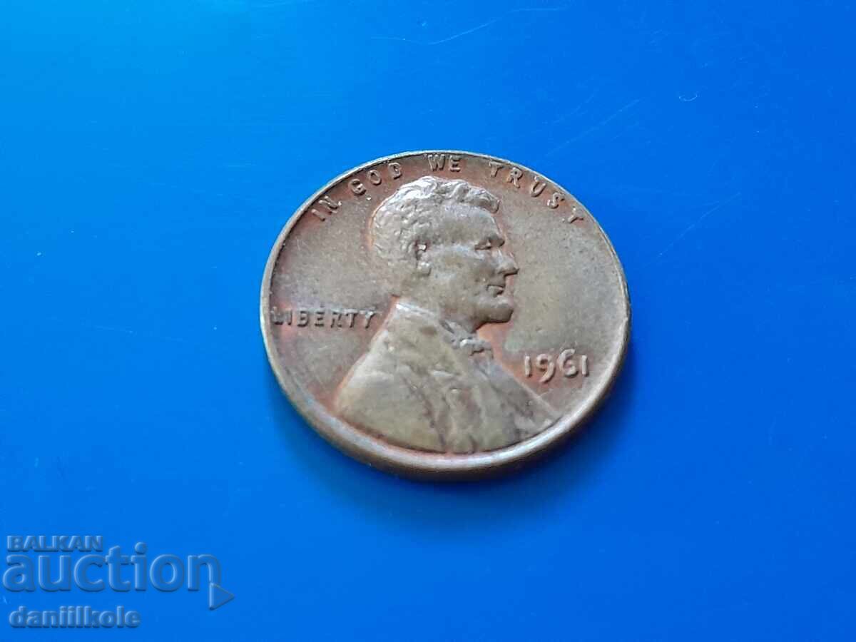 Delivery of *$*Y*$* USA 1 CENT 1961 No Mint Mark - EXCELLENT *$*Y*$*