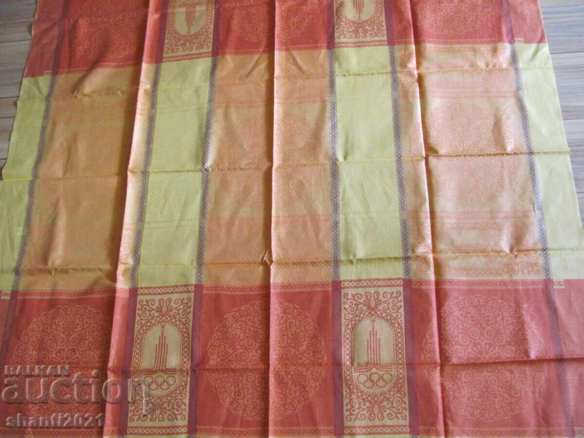 Auction  Souvenir Olympics Moscow 80, linen tablecloth