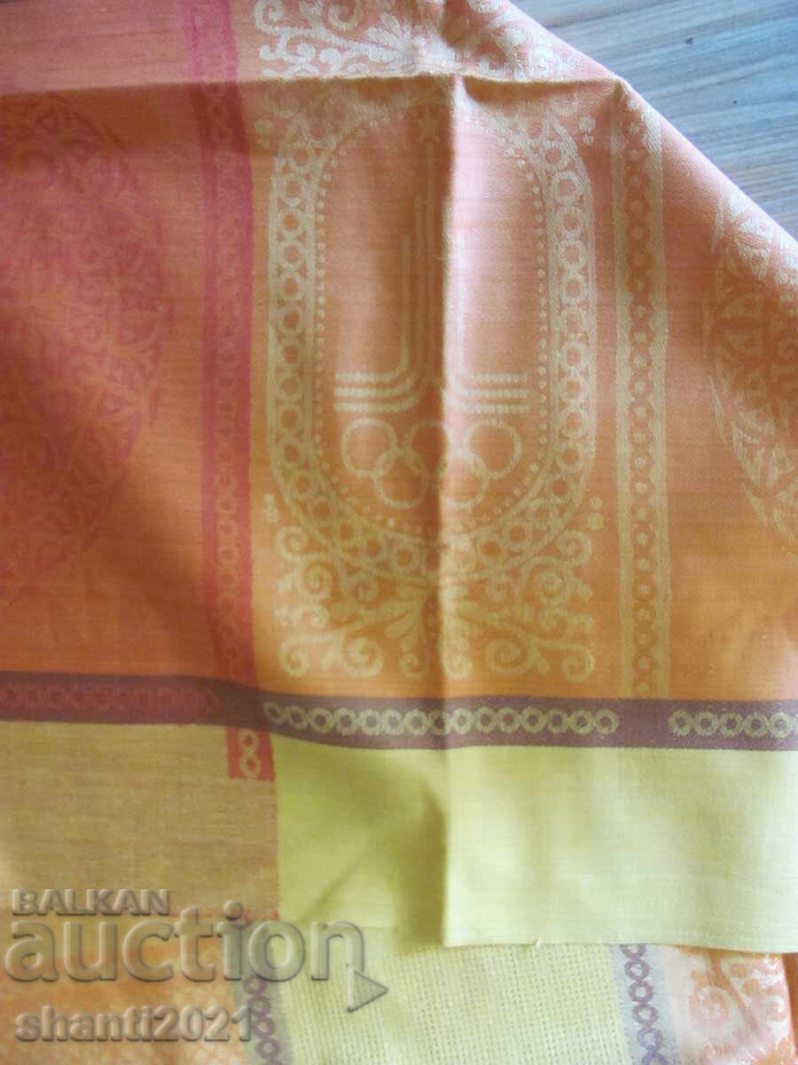 Souvenir Olympics Moscow 80, linen tablecloth - 5