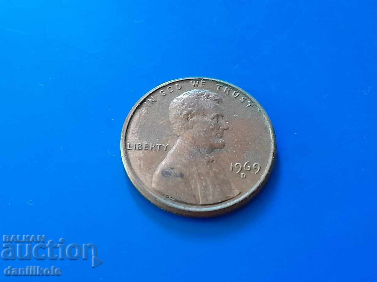 *$*Y*$* ΗΠΑ 1 ΛΕΠΤΟ 1969 Γράμμα D - ΑΡΙΣΤΟ *$*Y*$* με τιμή 3.31 BGN | € 1.69