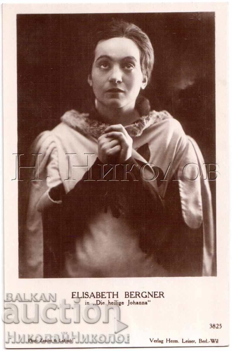 VECHE CĂRȚICĂ FILM ACTRIȚĂ ELISABETH BERGNER E363