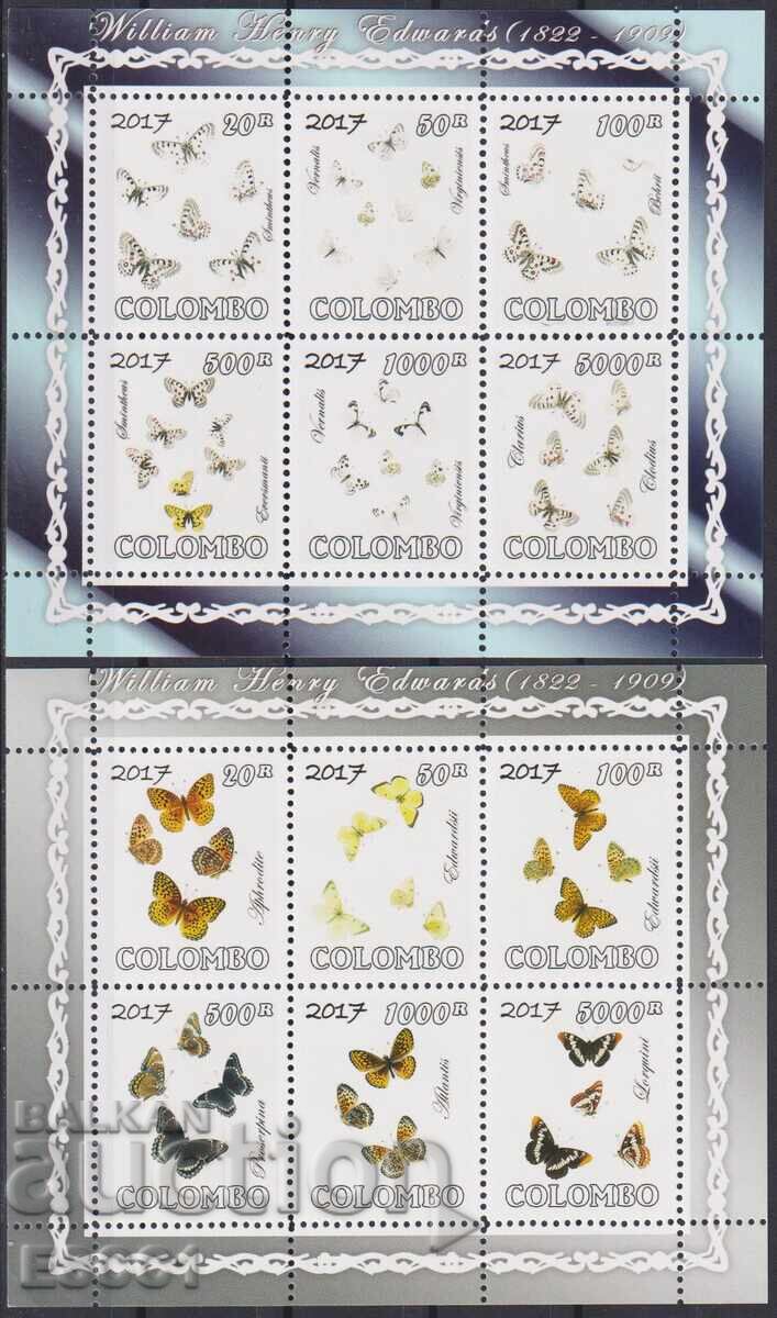 Δημοπρασία Καθαρές σφραγίδες σε φύλλο Φαύνα Πεταλούδων 2002 από Κολόμπο Σρι Λάνκα