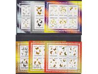 Καθαρές σφραγίδες σε φύλλο Φαύνα Πεταλούδων 2002 από Κολόμπο Σρι Λάνκα