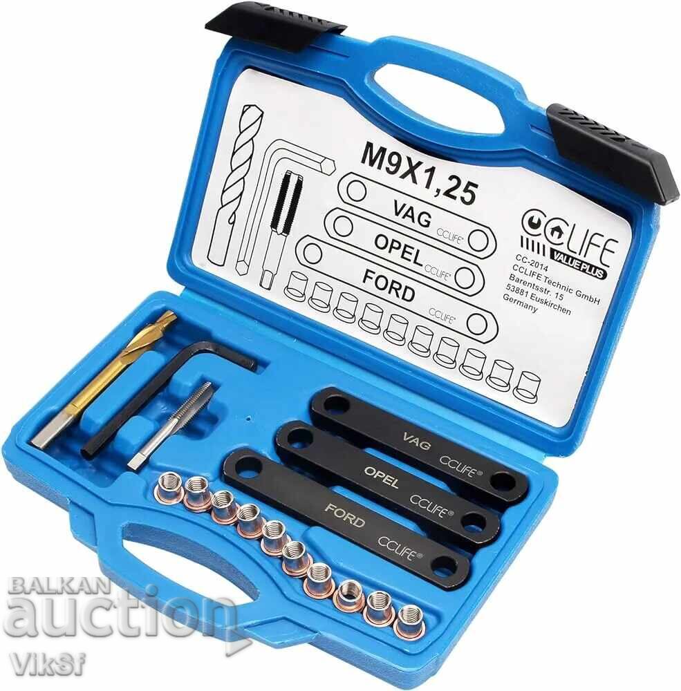 Thread repair kit for single-piston brake calipers M9 VA