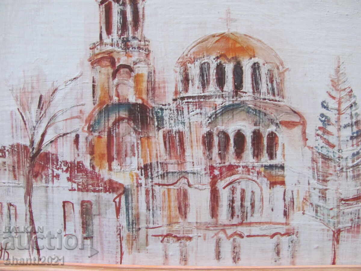 Доставка на Картина масло-фазер Венелин Петков , подпис