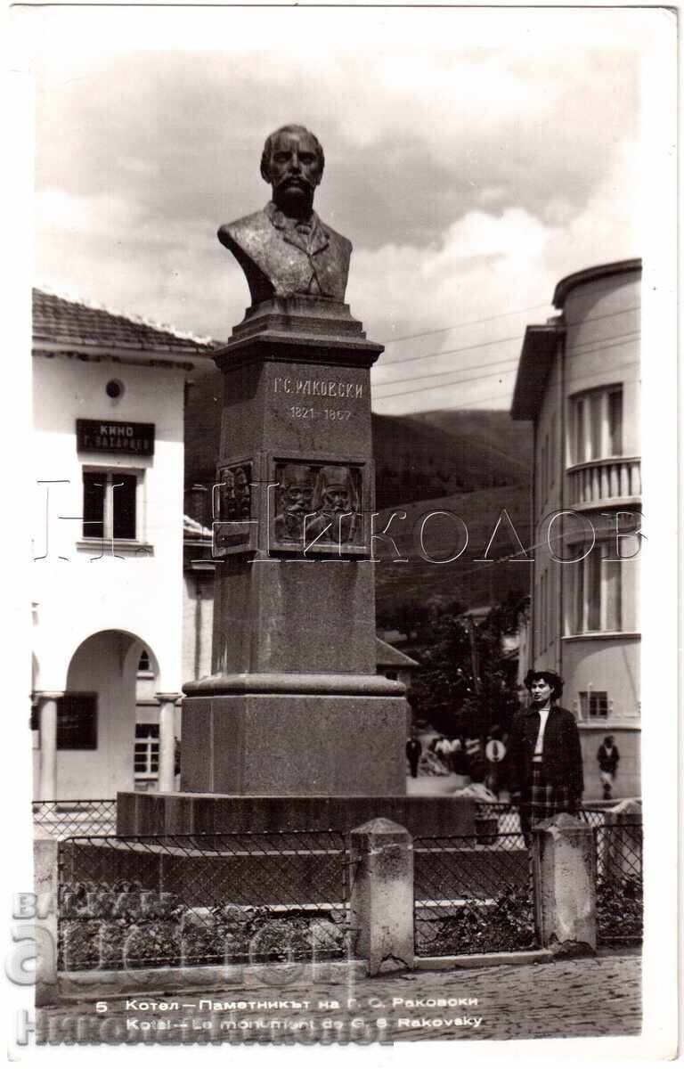 1960 VECHE CĂRȚICĂ KOTEL MONUMENTUL LUI G.S. RAKOVSKI E370