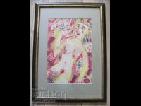 Πίνακας Κρασιμίρ Ντόιτσεφ (1961-2020) - Λαζάρκα, υπογεγραμμένος