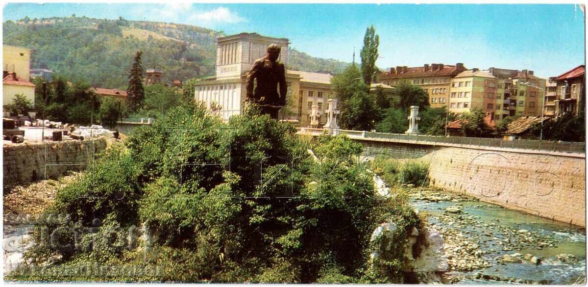 1971 ГОЛЯМА СТАРА ПАНОРАМНА КАРТИЧКА ГАБРОВО Е374