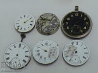 Lot of Swiss pocket watch movements, non-working
