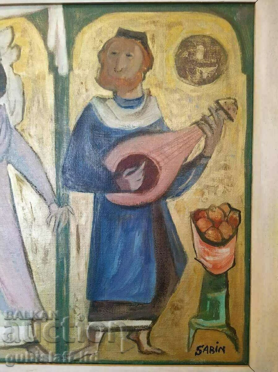 Painting, "Wedding", thin. Sami Bidjerano-Sabin (1920-2007) - 6 Painting, "Wedding", thin. Sami Bidjerano-Sabin (1920-2007) - 6