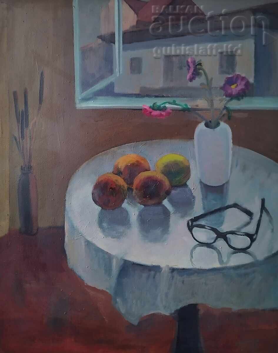 Painting "Still Life with Window", artist P. S. Petkov (1924-1976) with price € 950.00 | 1858.04 BGN Painting "Still Life with Window", artist P. S. Petkov (1924-1976) with price € 950.00 | 1858.04 BGN