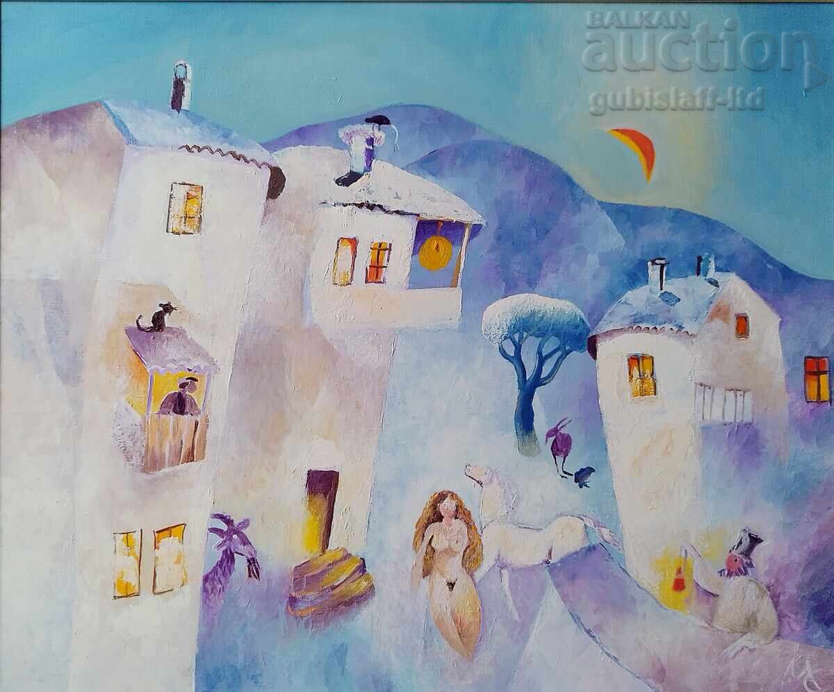 Painting "Rural Madonna", artist Milcho Spasov (1950-2023) with price 2600.00 BGN | € 1329.36 Painting "Rural Madonna", artist Milcho Spasov (1950-2023) with price 2600.00 BGN | € 1329.36