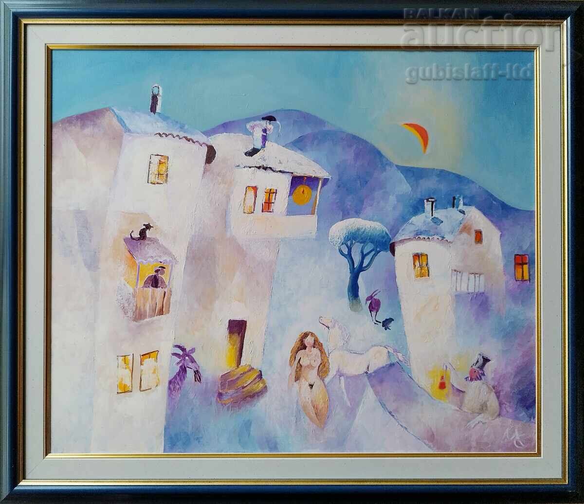 Painting "Rural Madonna", artist Milcho Spasov (1950-2023) Painting "Rural Madonna", artist Milcho Spasov (1950-2023)