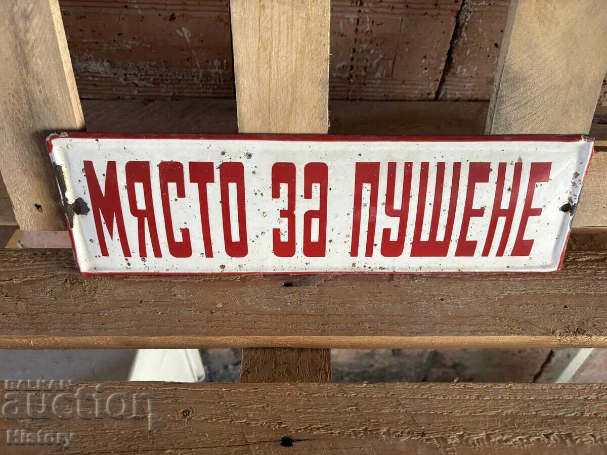 Auction Enamel plate Auction Enamel plate