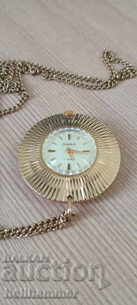 Παράδοση Νέο επιχρυσωμένο γυναικείο ρολόι "Τσάικα" 17 κοσμήματα Παράδοση Νέο επιχρυσωμένο γυναικείο ρολόι "Τσάικα" 17 κοσμήματα