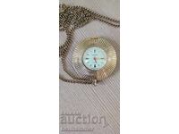 Νέο επιχρυσωμένο γυναικείο ρολόι "Τσάικα" 17 κοσμήματα