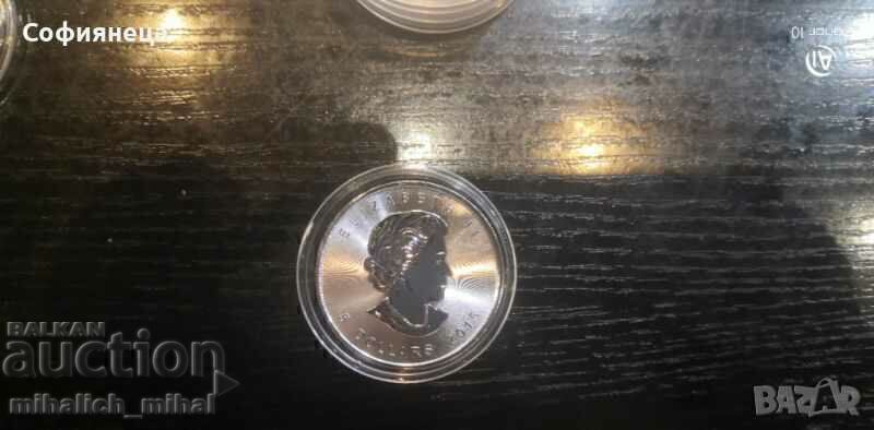 SILVER 1 OZ CANADIAN MAPLE LEAF 2015 1 OUN cu preț € 110.00 | 215.14 BGN