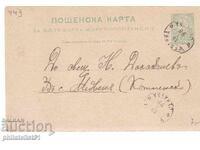 Poshtenska karta t. znak 5 STOT. MALŬK LŬV ZHERAVNA 1893 g K449