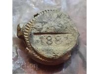 Principality of Bulgaria 1881 - Lead Seal (Plomb)