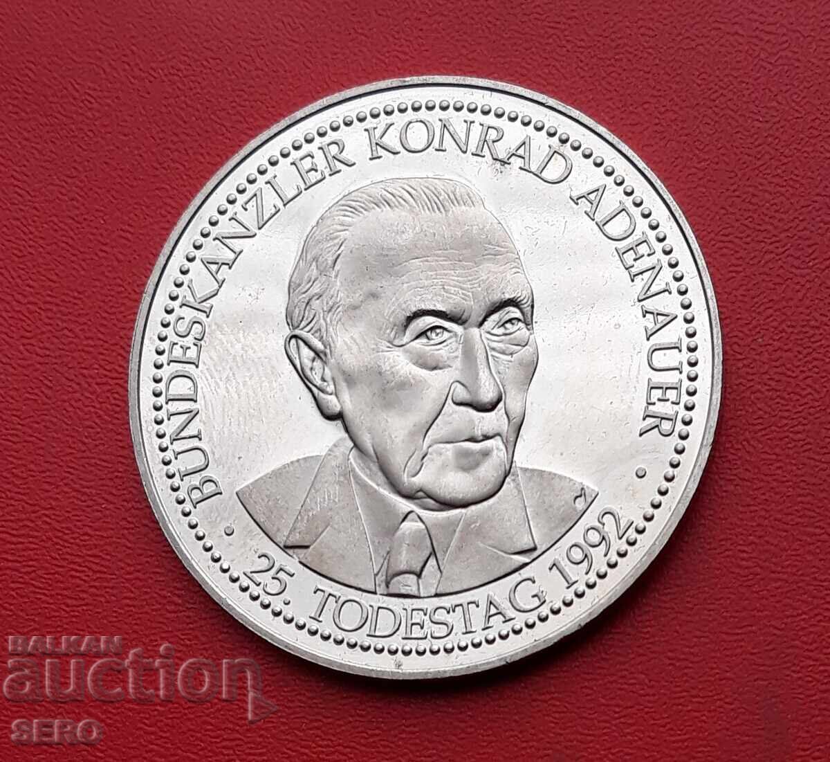 Medalie - Germania 1992 - seria "Cancelari germani" - Adenauer Medalie - Germania 1992 - seria "Cancelari germani" - Adenauer