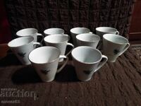Πορσελάνινες κούπες. 10 τεμάχια