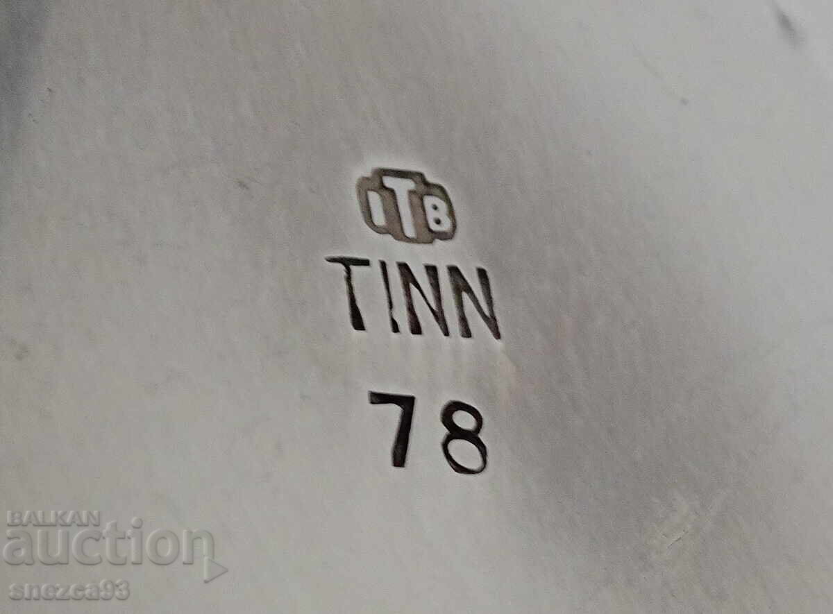 Νορβηγικό πήλινο μπολ, σαλατιέρα από κασσίτερο, ανάγλυφο - 5