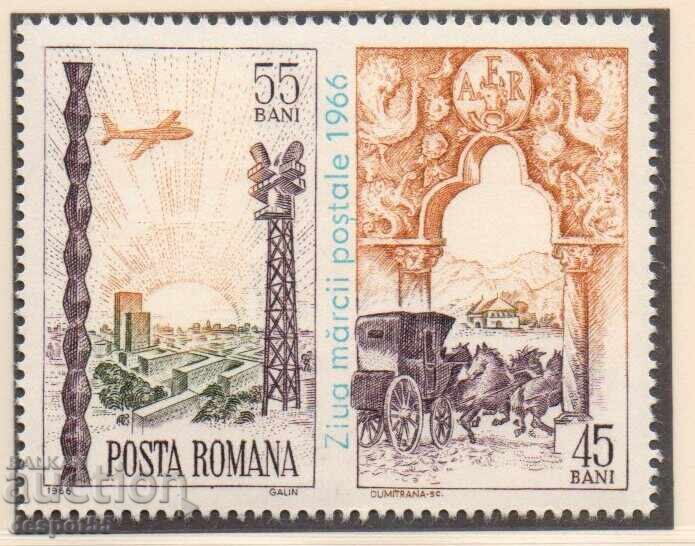 1966. Румъния. Ден на пощенската марка. 1966. Румъния. Ден на пощенската марка.