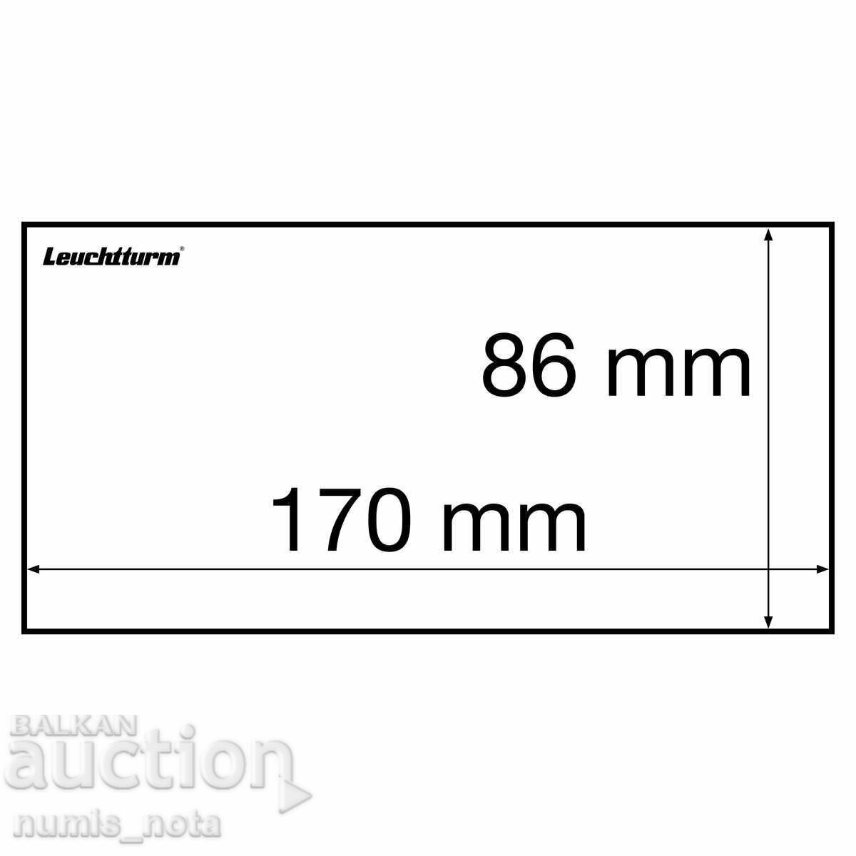Transparent banknote packaging - Leuchtturm - 178 x 92 mm. with price 27.00 BGN | € 13.80