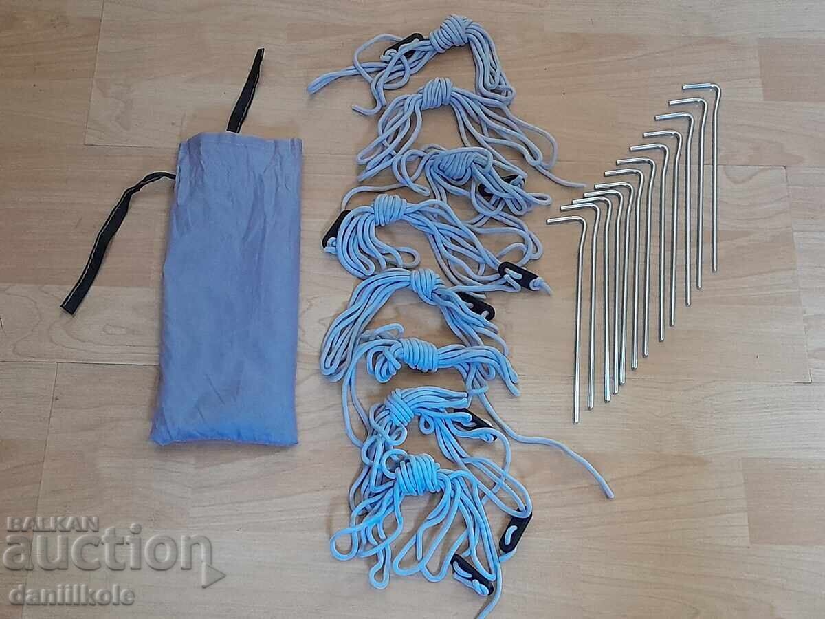 Licitație *$*Y*$* SET DE ȚĂRUȘI ȘI FRÂNGHII PENTRU CORT - NOI *$*Y*$*