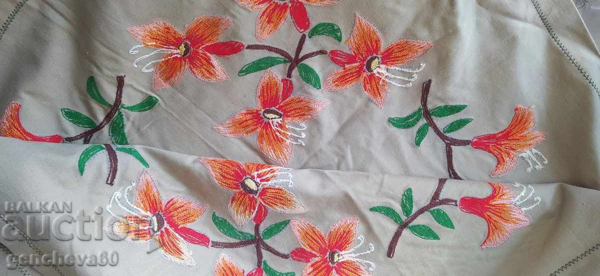 Large tablecloth with plush embroidery with price 25.00 BGN | € 12.78