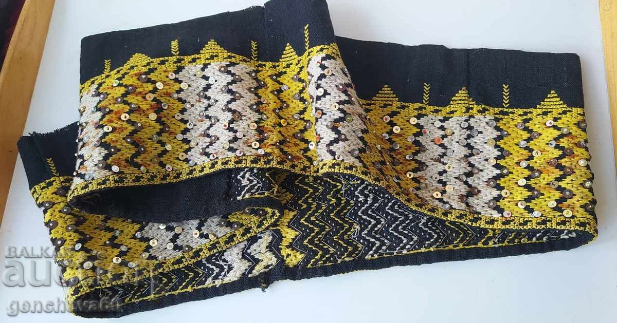 Authentic part of a sukman with embroidery and sequins Authentic part of a sukman with embroidery and sequins